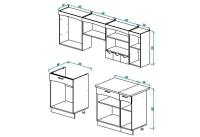 Кухонный гарнитур Легенда 4 (1,5м)